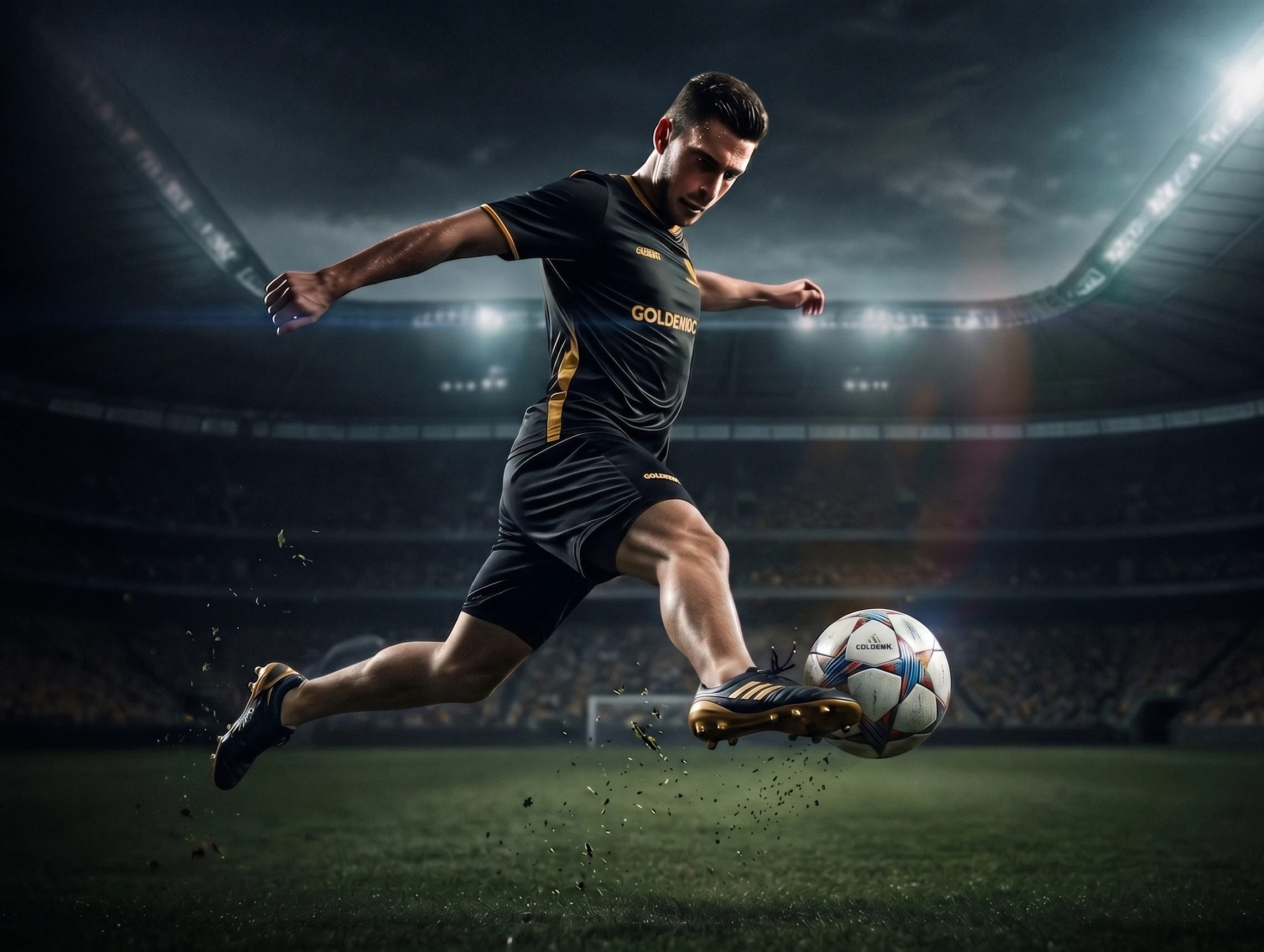 Player Kicking Ball